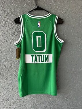 Boston Tatum Green Retro Basketball Jersey Men